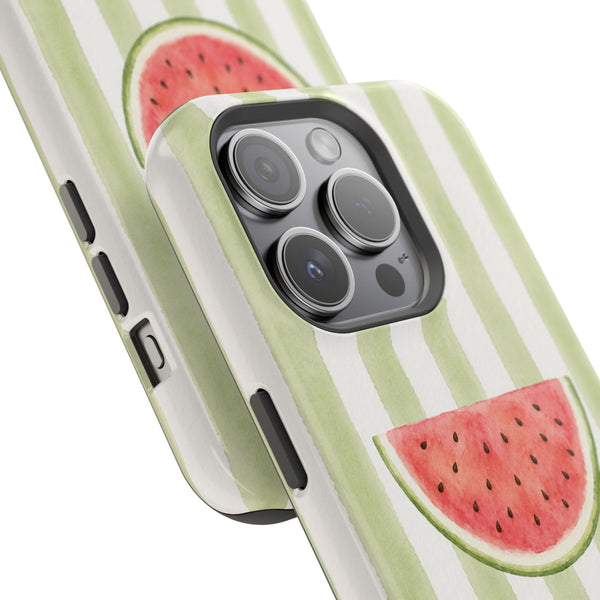 Watermelon Cabana Stripe MagSafe® Phone Case