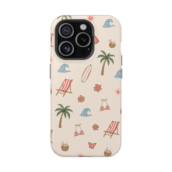 Beach Day Icons MagSafe® Phone Case