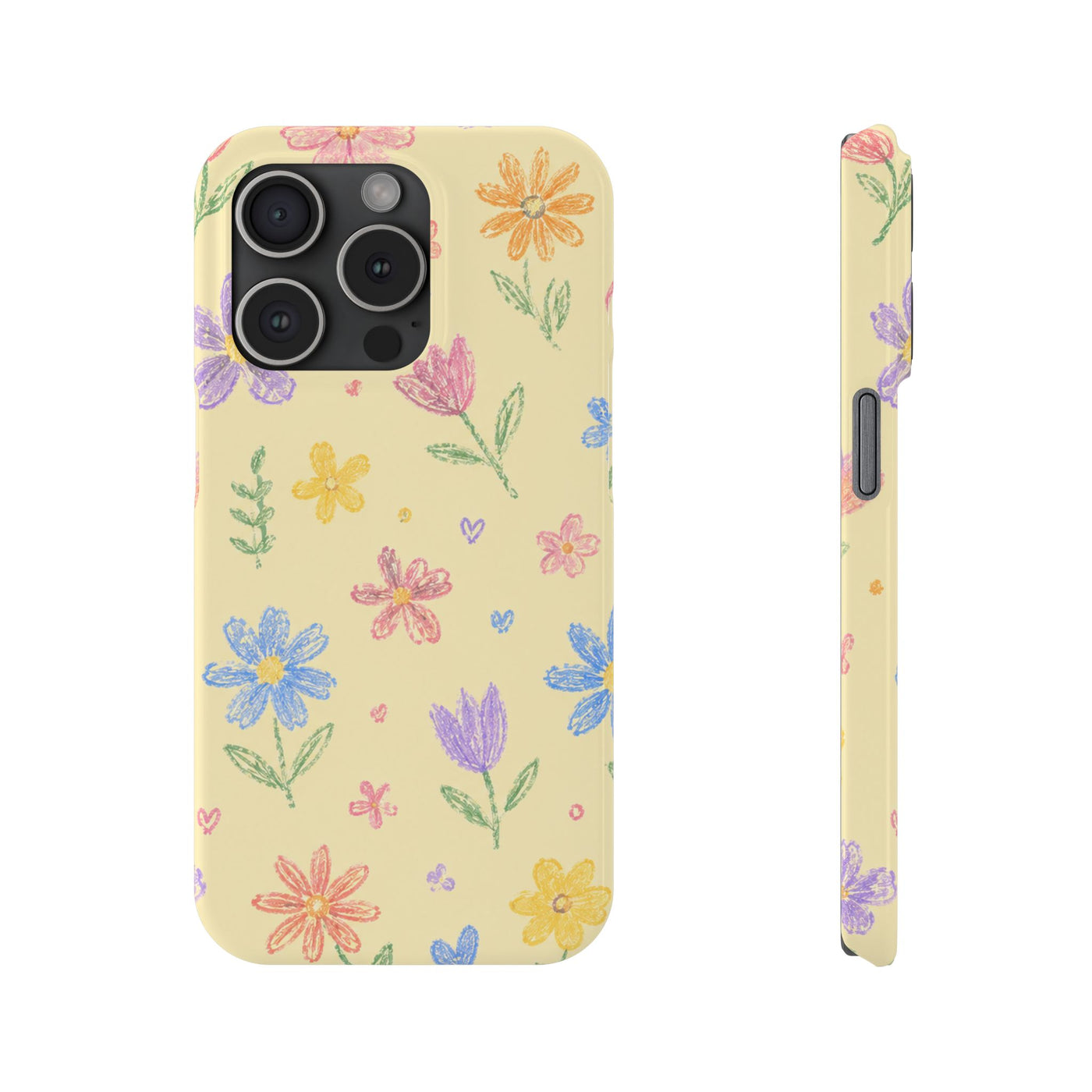 Pastel Wildflower Slim Phone Case