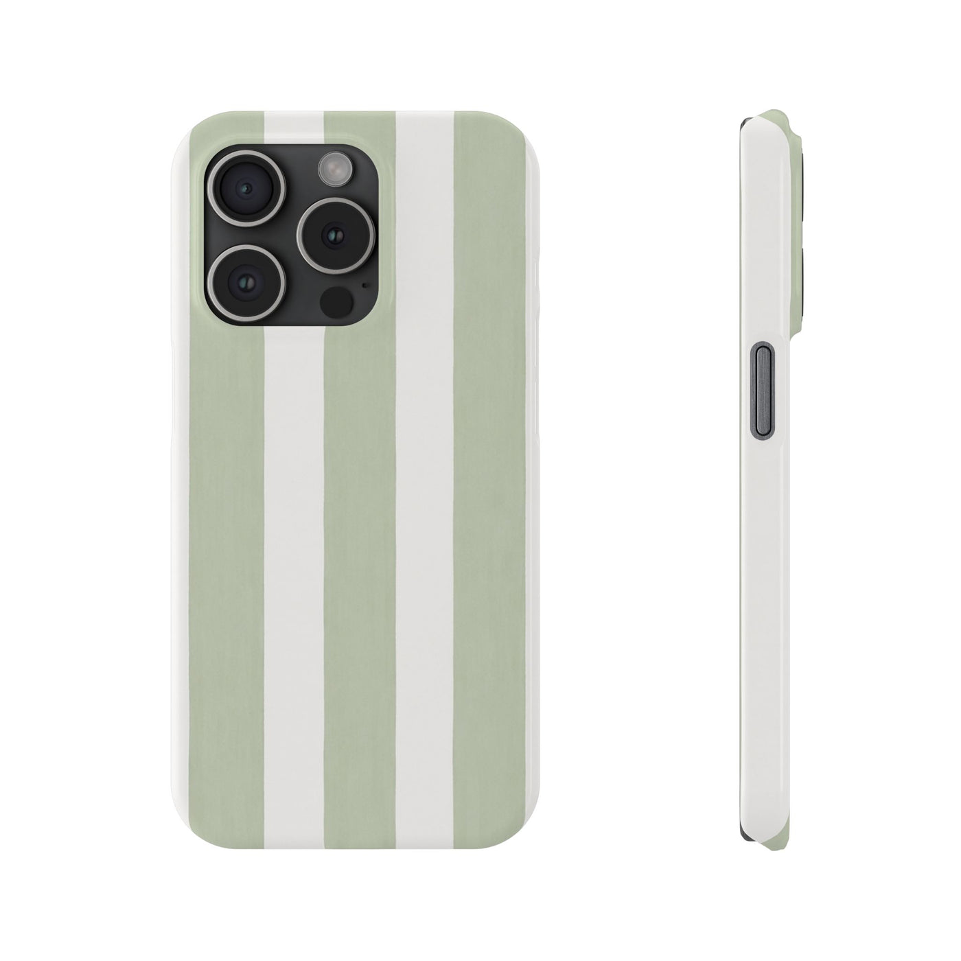 Sage Cabana Stripe Slim Phone Case
