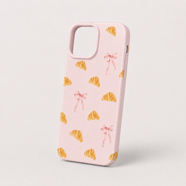 Croissant & Bow Phone Case