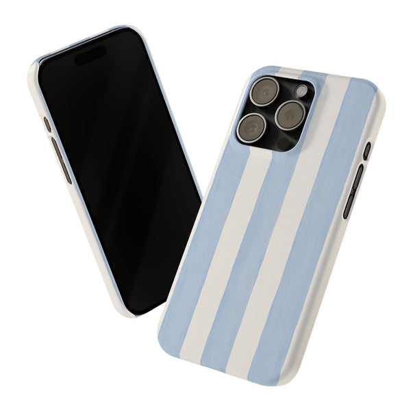 Blue Cabana Stripe Slim Phone Case