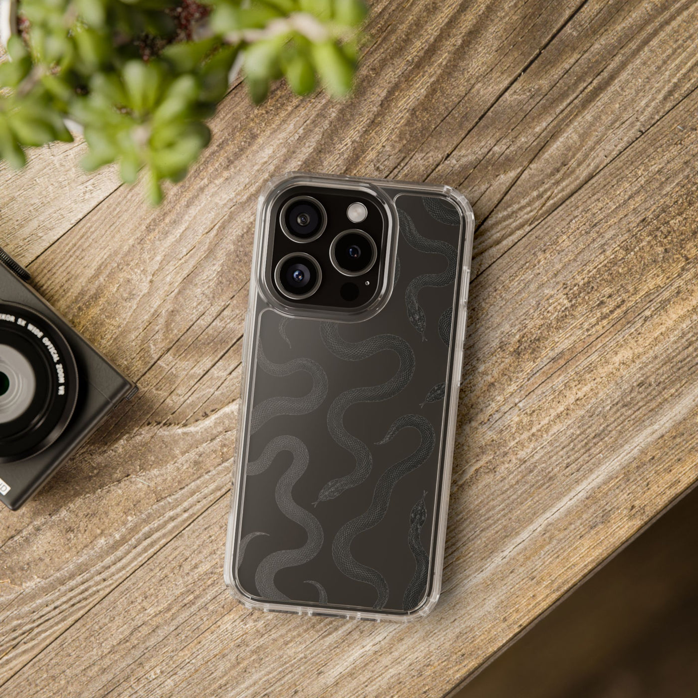 Minimal Snake Clear Phone Case