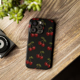 Glitter Cherry Slim Phone Case