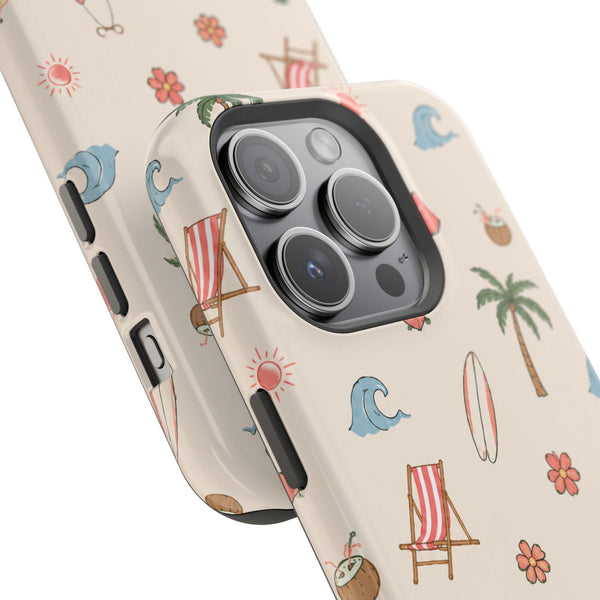 Beach Day Icons MagSafe® Phone Case