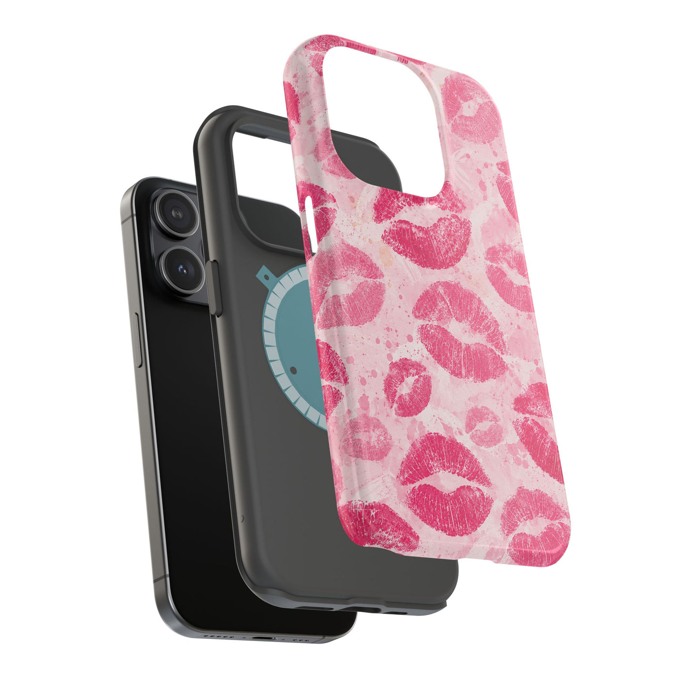 Pink Kiss Print MagSafe® Phone Case