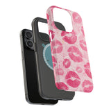 Pink Kiss Print MagSafe® Phone Case