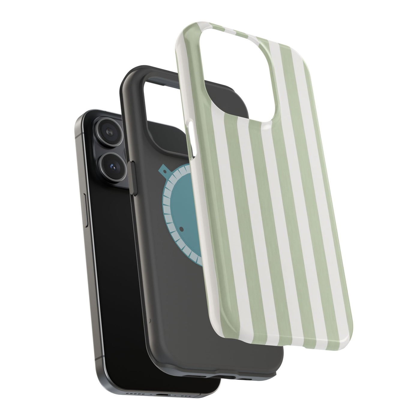 Sage Cabana Stripe MagSafe® Phone Case