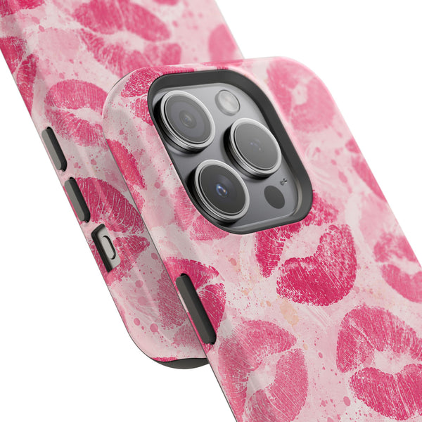 Pink Kiss Print MagSafe® Phone Case