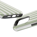 Sage Cabana Stripe MagSafe® Phone Case