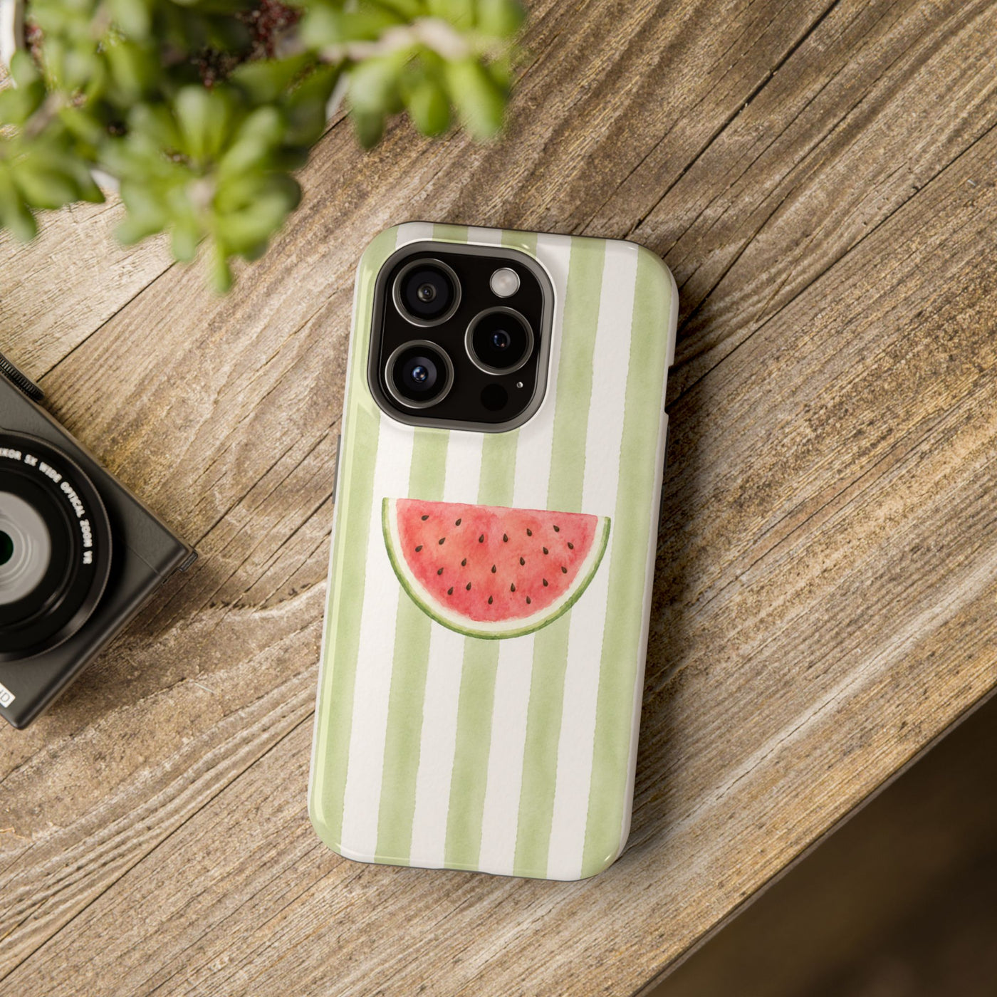 Watermelon Cabana Stripe MagSafe® Phone Case