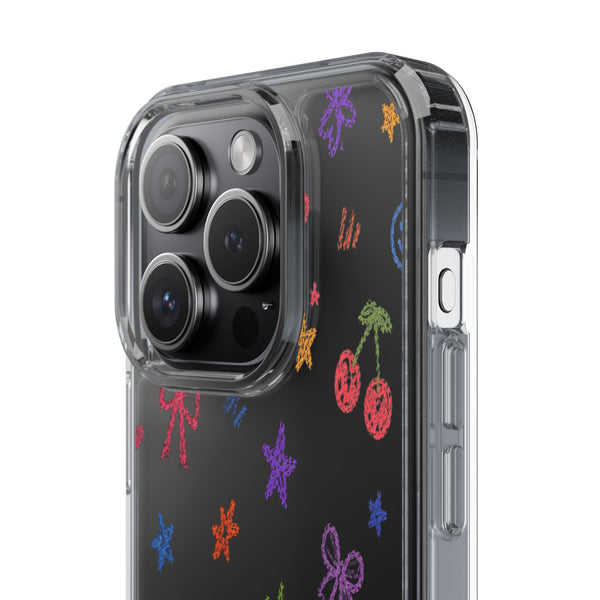 Colourful Doodle Clear Phone Case