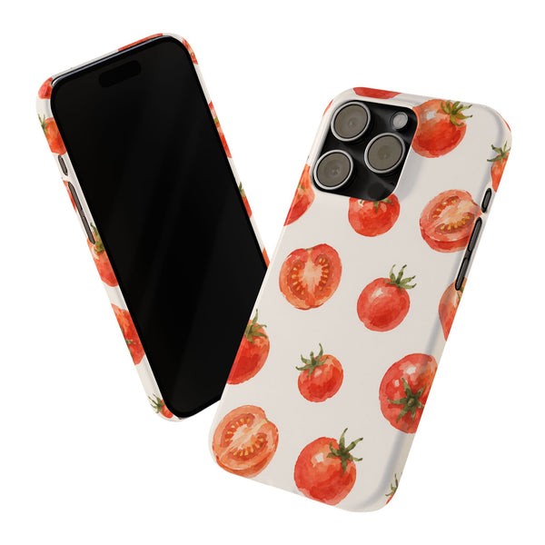 Watercolor Tomato Slim Phone Case