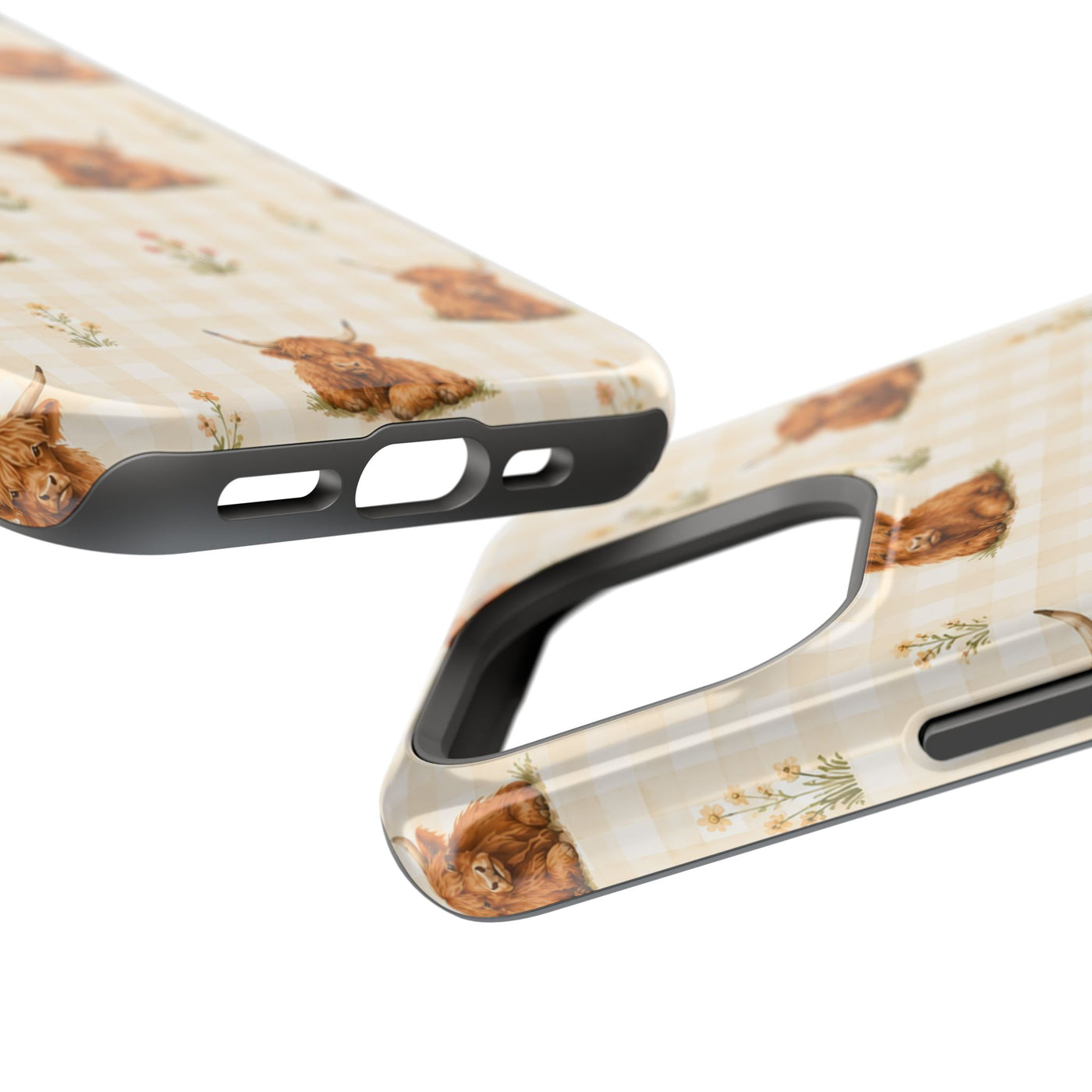 Highland Cow Gingham MagSafe® Phone Case