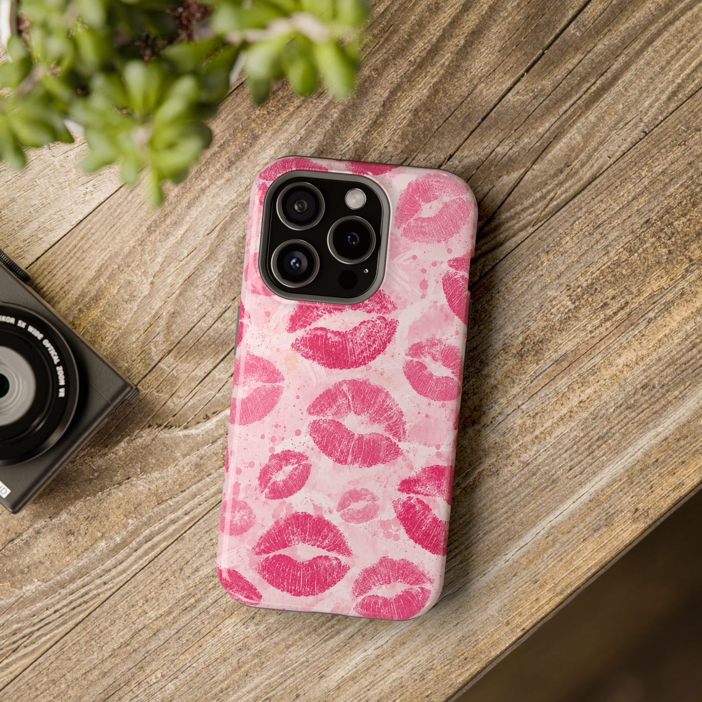 Pink Kiss Print MagSafe® Phone Case