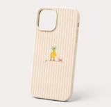 Cute Pastel Striped Duck iPhone Case