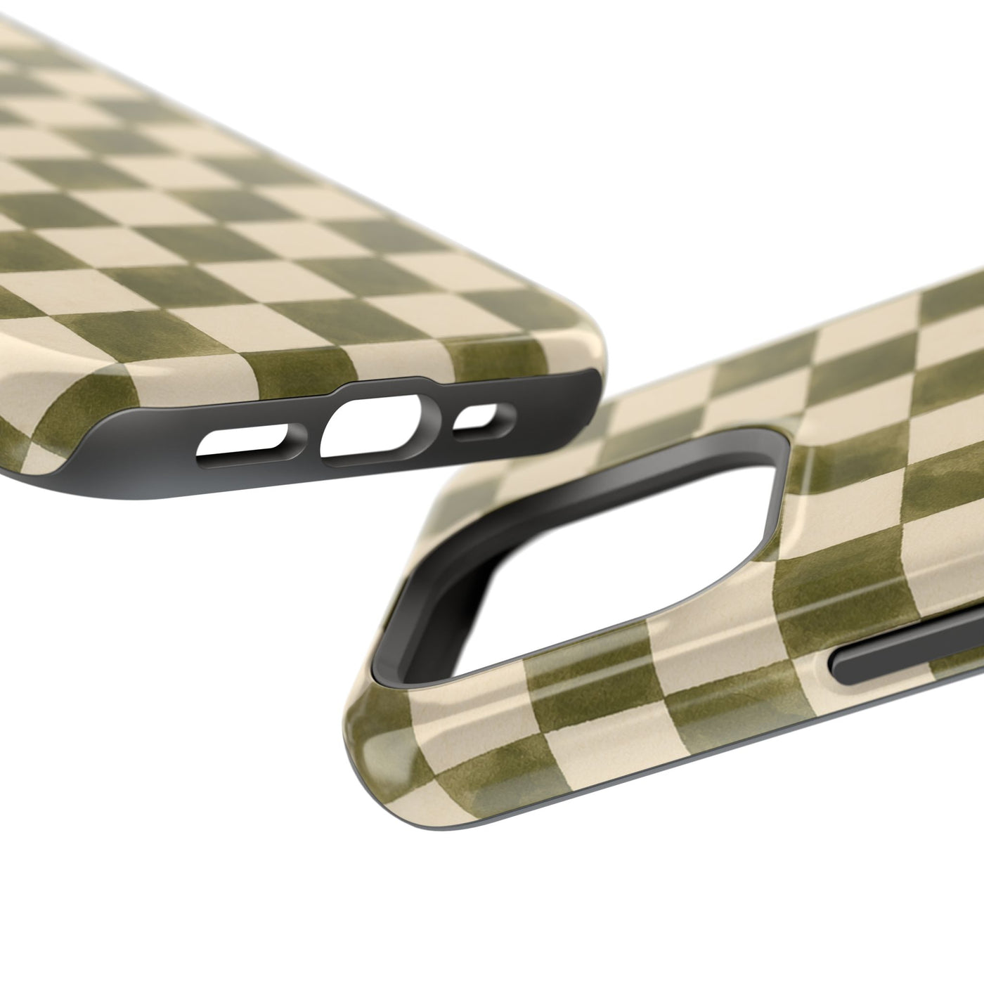 Olive Check MagSafe® Phone Case
