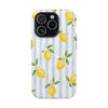 Blue Stripe Lemon MagSafe® Phone Case