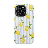 Blue Stripe Lemon MagSafe® Phone Case