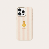 Cute Pastel Striped Duck iPhone Case