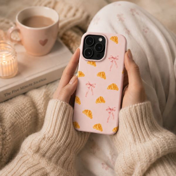 Croissant & Bow Phone Case