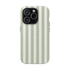 Sage Cabana Stripe MagSafe® Phone Case