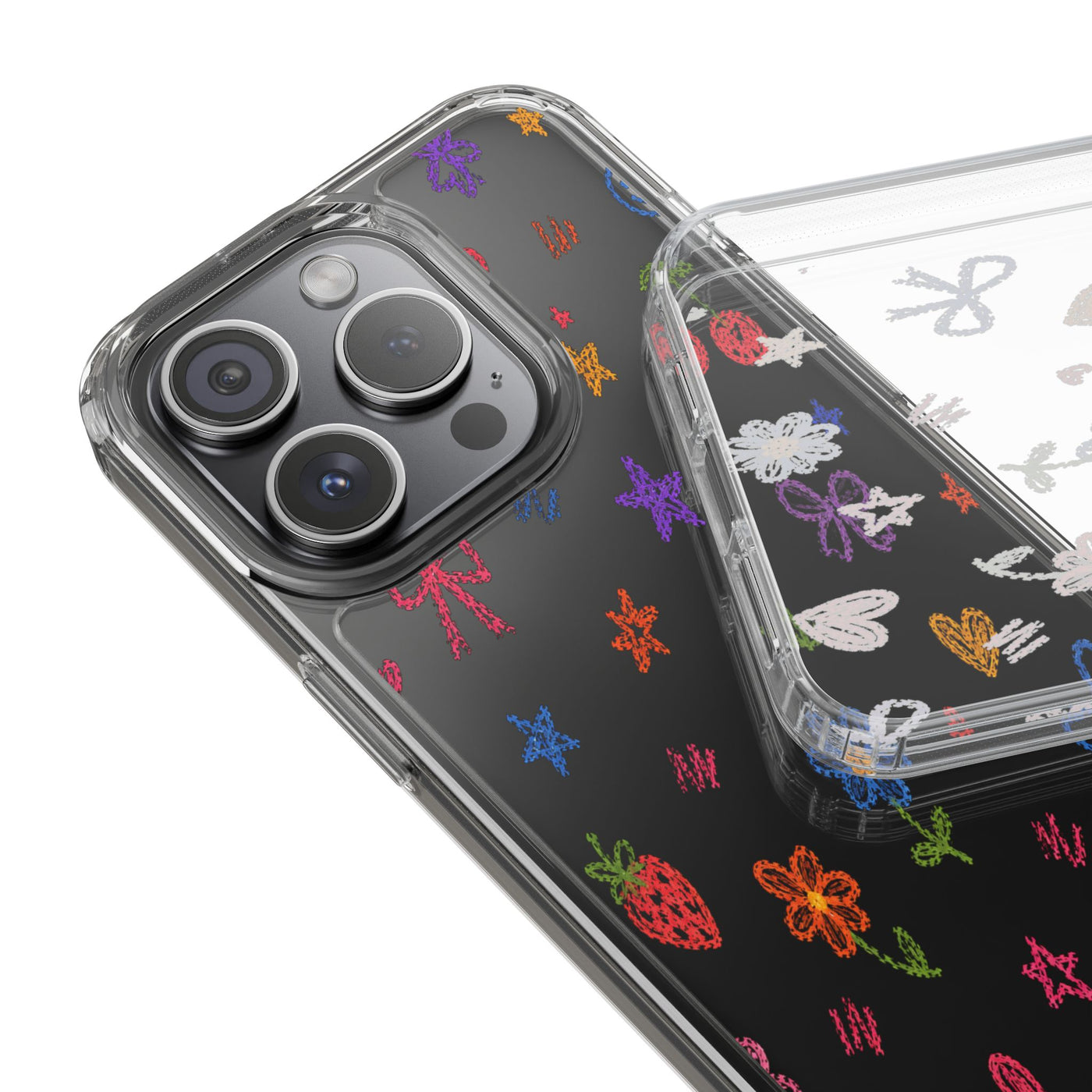 Colourful Doodle Clear Phone Case