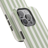 Sage Cabana Stripe MagSafe® Phone Case