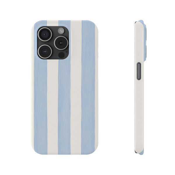 Blue Cabana Stripe Slim Phone Case