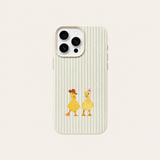 Cute Pastel Striped Duck iPhone Case