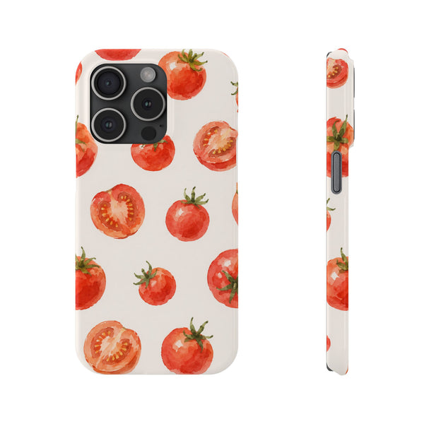 Watercolor Tomato Slim Phone Case