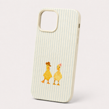 Cute Pastel Striped Duck iPhone Case