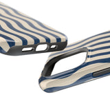 Navy Wavy Stripe MagSafe® Phone Case