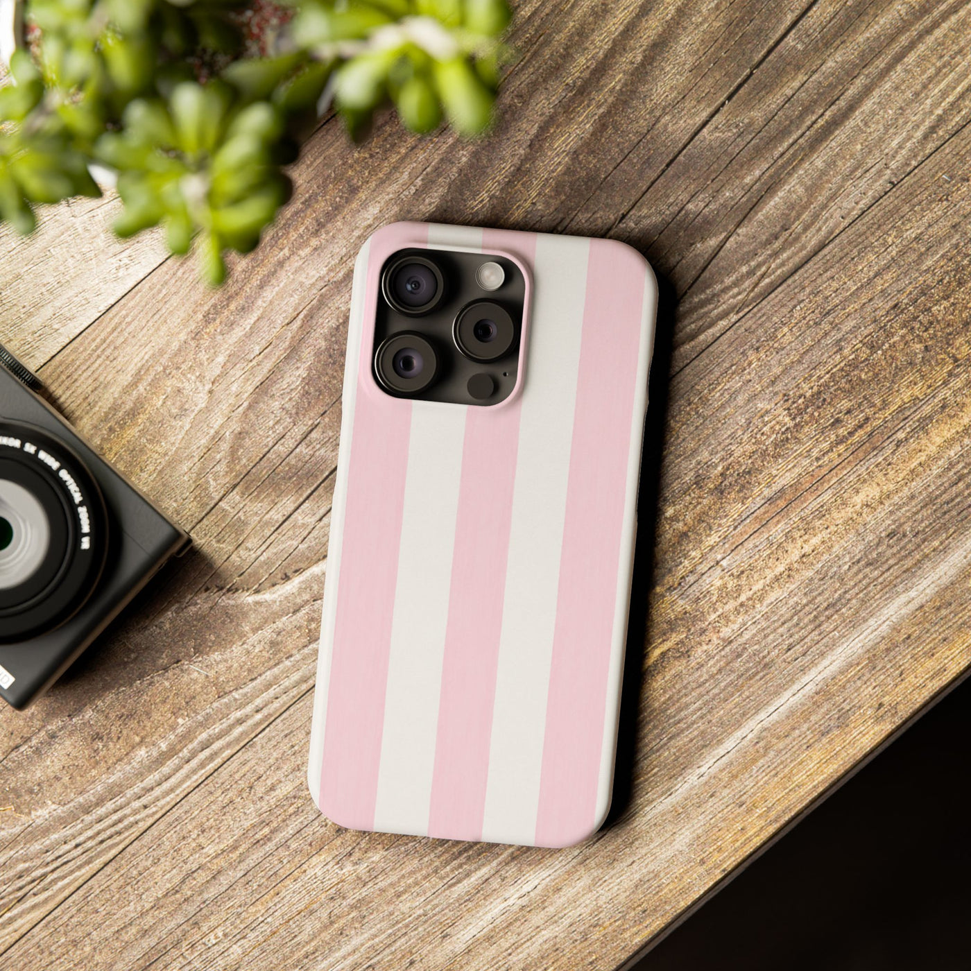 Pink Cabana Stripe Slim Phone Case