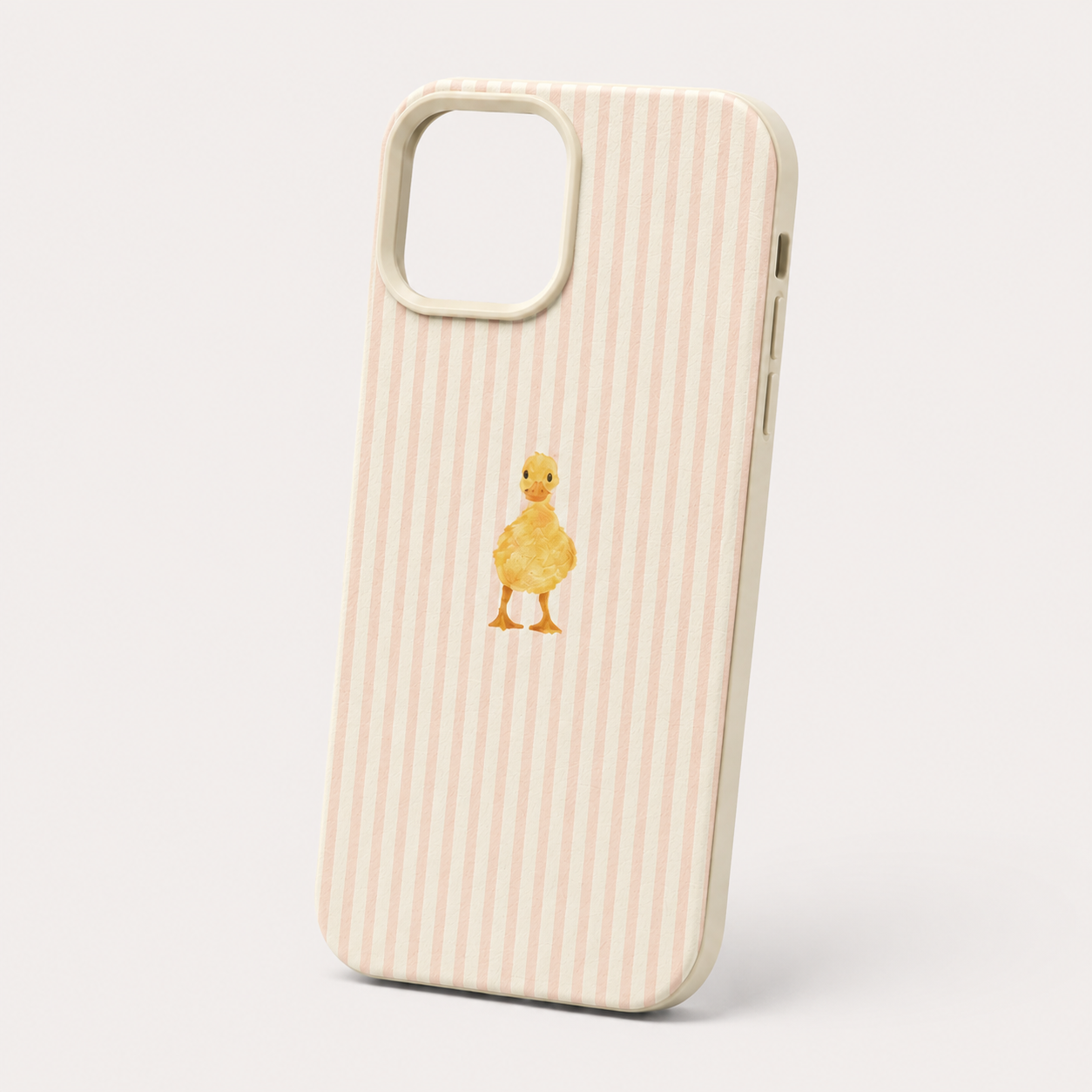 Cute Pastel Striped Duck iPhone Case