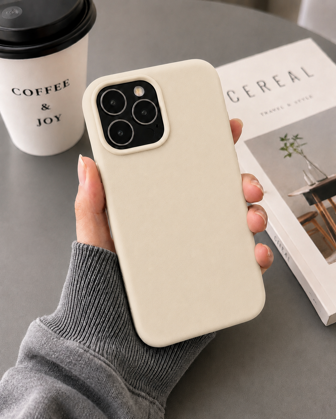 Cream Luxury Silicone iPhone Case